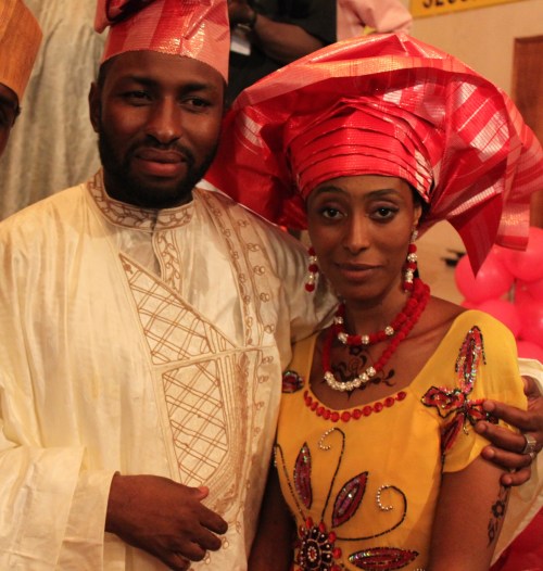 Abba El-Mustapha and Fatima Shuwa on Mother's Night of their marriage celebrations, 12 June 2010