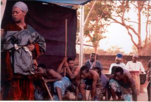 The Jos Repertory Theatre's performance of Wale Ogunyemi's Queen Amina of Zazzau, in Jos, February 2013 (c) Jos Repertory Theatre, used by permission